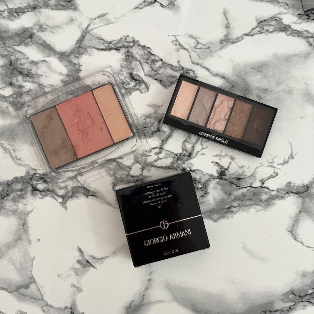 Giorgio Armani Neo Nude Fusion Powder 0.12oz/3.5g New With Box And Lancôme Set